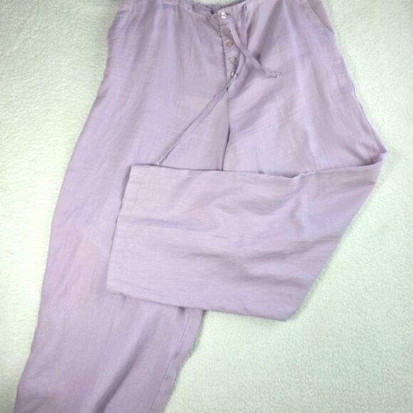 Chadwick's Linen Wide Leg Button Front Pants Size 16 - Picture 9 of 16